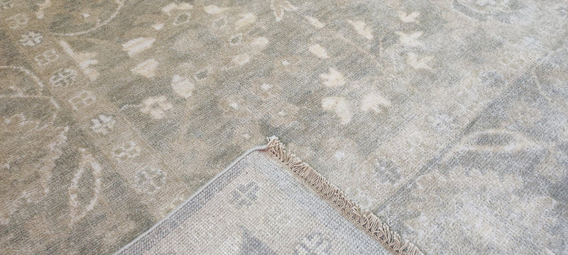 Silver Spice O'Hara Hand-Knotted Oushak Rug Aqua Silver O'Hara 10x13.9 | Banana Manor Rug Company