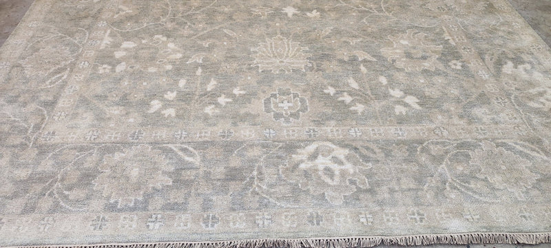 Silver Spice O'Hara Hand-Knotted Oushak Rug Aqua Silver O'Hara 10x13.9 | Banana Manor Rug Company