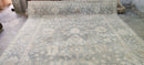 Silver Spice O'Hara Hand-Knotted Oushak Rug Aqua Silver O'Hara 9x12 | Banana Manor Rug Company