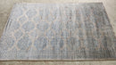 Simaria 5x8  Silver and Blue Modern Hand-Knotted Rug