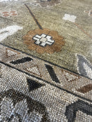 Skye 9.9x14 Grey and Yellow Hand-Knotted Oushak Rug | Banana Manor Rug Factory Outlet