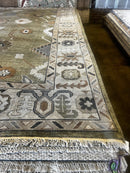 Skye 9.9x14 Grey and Yellow Hand-Knotted Oushak Rug | Banana Manor Rug Factory Outlet