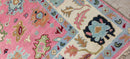 Sonia Khan 8x9.9 Pink and Ivory Hand-Knotted Oushak Rug | Banana Manor Rug Company