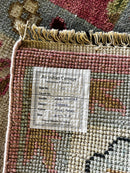 Sonia Khan 8x9.9 Pink and Ivory Hand-Knotted Oushak Rug | Banana Manor Rug Company