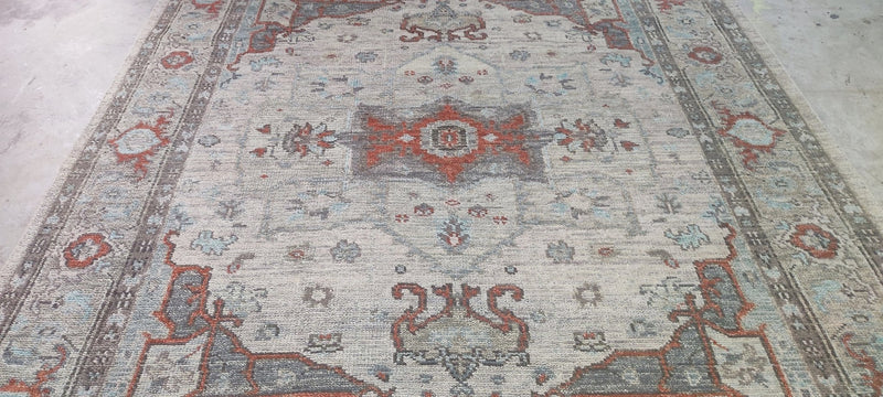 Sophie Goineau Grey Hand-Knotted Oriental Rug 8x9.9 | Banana Manor Rug Company