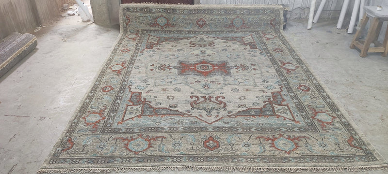 Sophie Goineau Grey Hand-Knotted Oriental Rug 8x9.9 | Banana Manor Rug Company