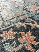 Sophie Marceau 12.3X15 Blue and Beige Hand-Knotted Oushak Rug | Banana Manor Rug Factory Outlet