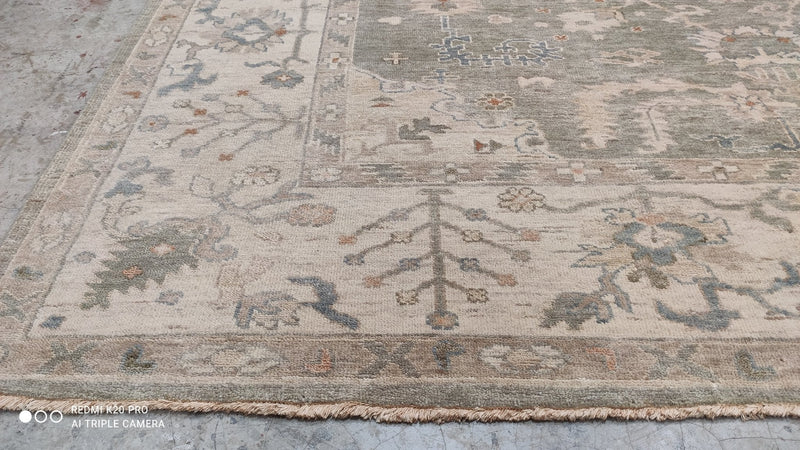 Sophisticated Southern Dream Tan 8x10 Hand-Knotted Oushak | Banana Manor Rug Company