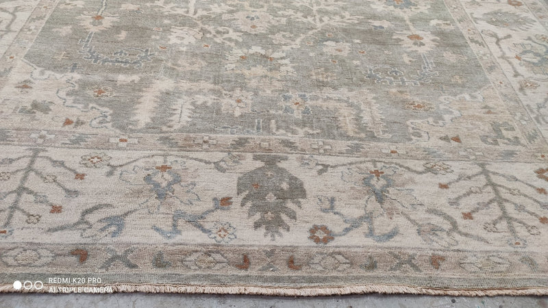 Sophisticated Southern Dream Tan 8x10 Hand-Knotted Oushak | Banana Manor Rug Company