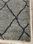 Spoon Boy 9.3x12 Grey and Black Jute Soumak | Banana Manor Rug Company