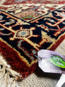 St. Armand 3x8.3 Red and Ivory Hand-Knotted Kazak Runner | Banana Manor Rug Factory Outlet