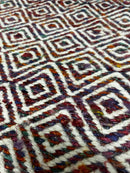 Stefan Gentles 5.6x7.6 Red and White Handwoven Rug | Banana Manor Rug Company