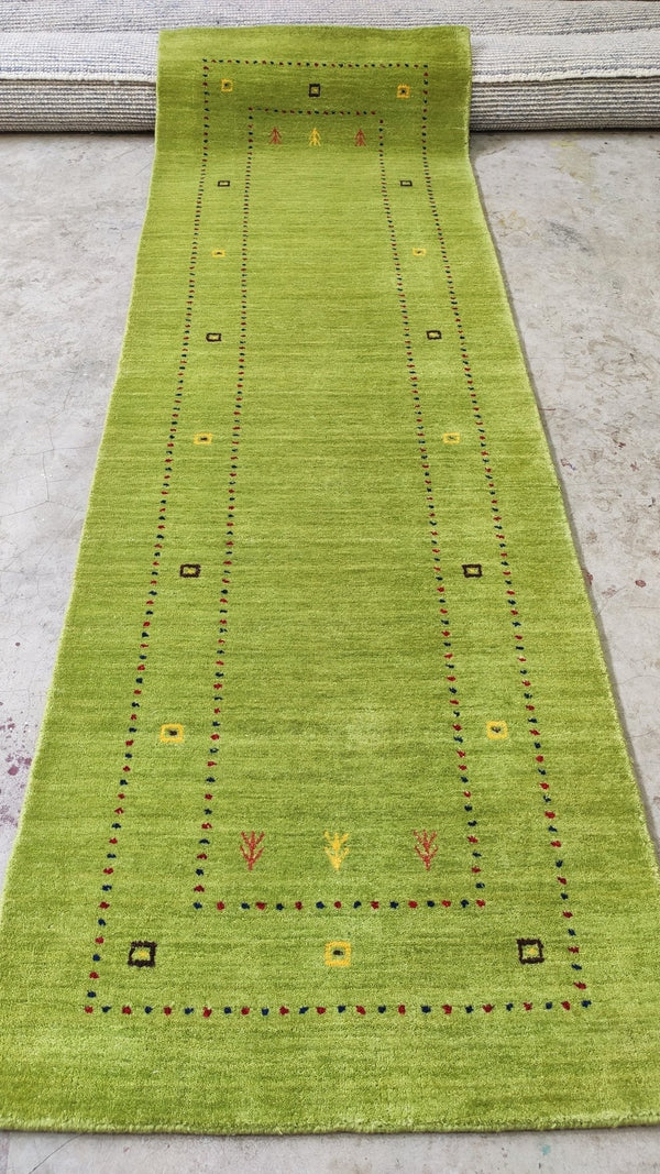 Steffon 2.6x7.9 Light Green Handwoven Runner | Banana Manor Rug Company