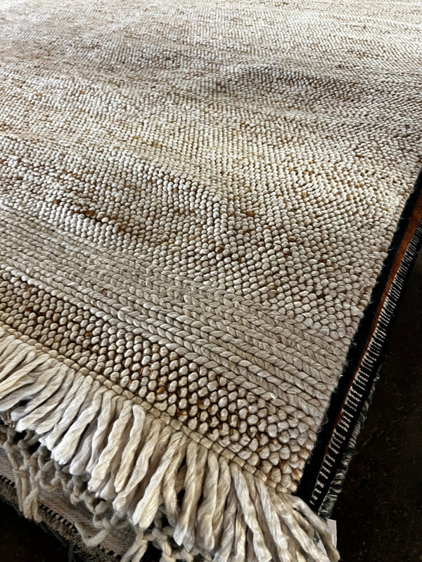 Stephanie 8.9x12 Beige and Brown Handwoven Rug | Banana Manor Rug Company