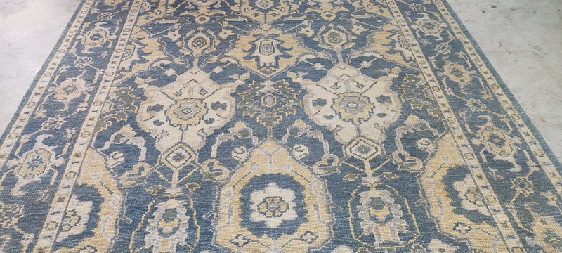 Stephanie Hatten Dark Green Hand-Knotted Oushak Rug 8x10 | Banana Manor Rug Company