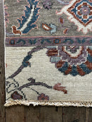 "Sterre" Grey, Pink, and Blue Hand-Knotted Oushak Rug 8x10 | Banana Manor Rug Company