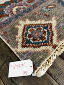 "Sterre" Grey, Pink, and Blue Hand-Knotted Oushak Rug 8x10 | Banana Manor Rug Company
