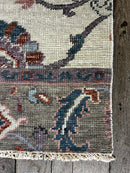 "Sterre" Grey, Pink, and Blue Hand-Knotted Oushak Rug 8x10 | Banana Manor Rug Company