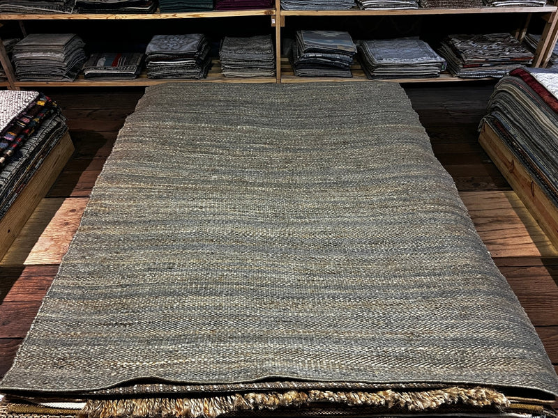 Stuart Margolin 5.9X8 Green Jute Rug | Banana Manor Rug Factory Outlet