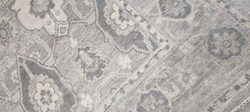 Sue Capelli Grey Hand-Knotted Oushak Rug 8x10 | Banana Manor Rug Company