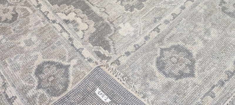 Sue Capelli Grey Hand-Knotted Oushak Rug 8x10 | Banana Manor Rug Company