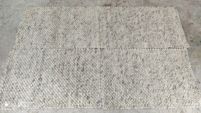 Sugar Ray Robinson 2.3x3 Grey Handwoven Durrie Rug | Banana Manor Rug Company