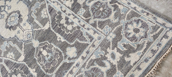 Summer Jensen Grey Hand-Knotted Oushak Rug 8x10 | Banana Manor Rug Company