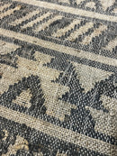 Sunday Gravy 2x7.9 Handwoven Dark Gray Modern Jute Runner | Banana Manor Rug Company