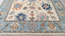 Sunshine 9x12 Ivory and Light Blue Hand-Knotted Oushak Rug | Banana Manor Rug Company