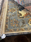 Sunshine 9x12 Ivory and Light Blue Hand-Knotted Oushak Rug | Banana Manor Rug Company