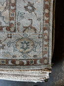Susanna Rowson Hand-Knotted Oushak Rug Light Grey and Rust 10.3x14 | Banana Manor Rug Company