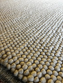 Susanna Thunder 10x13.6 Handwoven Wool Durrie Natural Ivory Loop Ball | Banana Manor Rug Factory Outlet