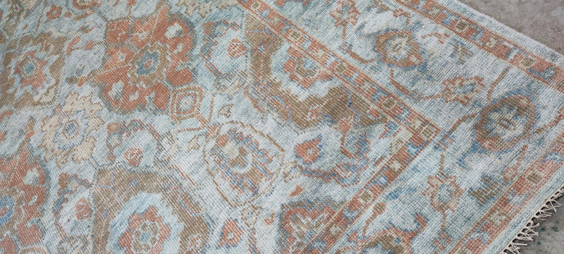 Sussanne Khan Light Blue Hand-Knotted Oushak Rug 8x10 | Banana Manor Rug Company