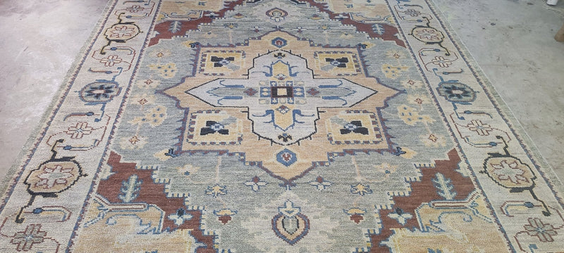 Suzanne Rheinstein Grey and Beige Hand-Knotted Oriental Rug 8x10 | Banana Manor Rug Company