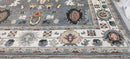 Svetlana Antonova Hand-Knotted Oushak Rug Grey and Ivory 9x12 | Banana Manor Rug Company