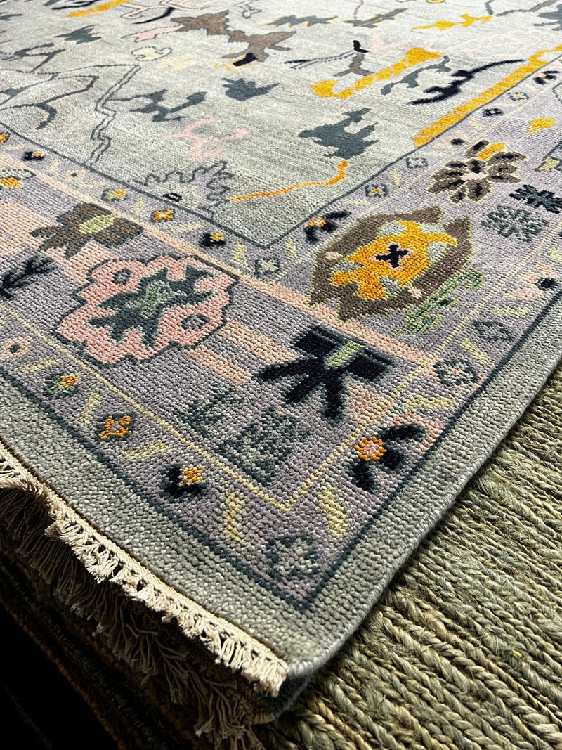 Sweet Dee 7x10 Light Grey Hand-Knotted Oushak Rug | Banana Manor Rug Company