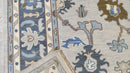 Synnøve Macody Lund 9x12 Light Grey and Blue Hand-Knotted Oushak Rug | Banana Manor Rug Company