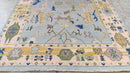 Tallulah Bankhead 7x10 Sky Blue Hand-Knotted Oushak Rug | Banana Manor Rug Company