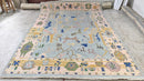 Tallulah Bankhead 7x10 Sky Blue Hand-Knotted Oushak Rug | Banana Manor Rug Company