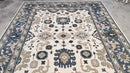 Tandy 8x10.3 Ivory and Grey Hand-Knotted Oushak Rug | Banana Manor Rug Company