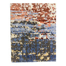 Tanner 2 Indo Tibetan Red Blue Cream Modern Abstract High-Low Rug