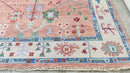 Tasha 6x9 Orange and Ivory Hand-Knotted Oushak Rug | Banana Manor Rug Company