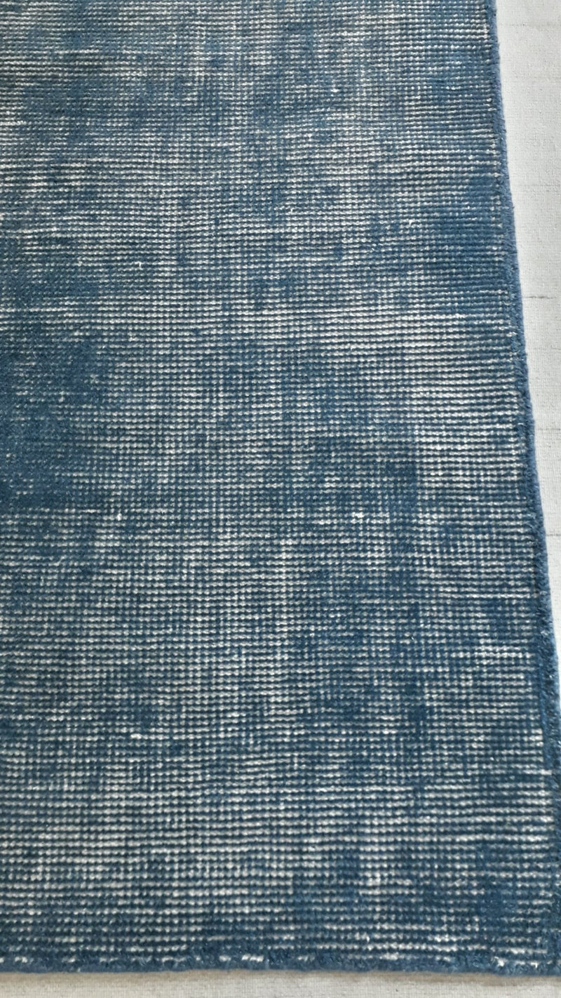 Tawny Kitaen Textured Blue CLEARANCE Durrie Rug | Banana Manor Rug Company