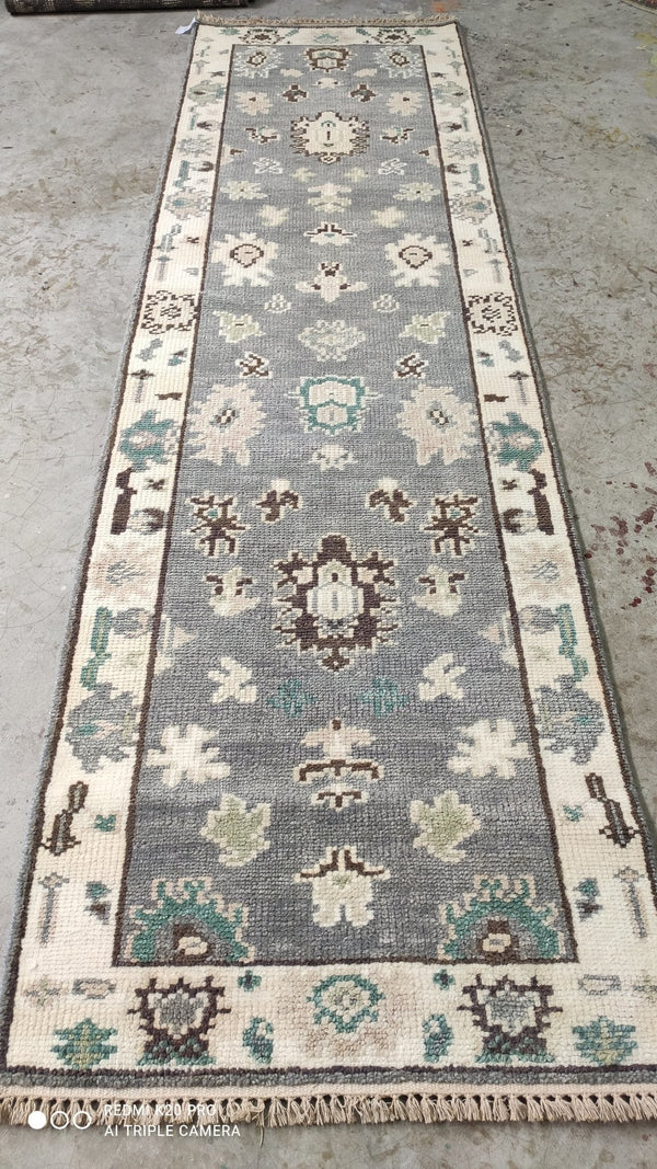 Teagan 2.9x10 Hand-Knotted Oushak Runner | Banana Manor Rug Company