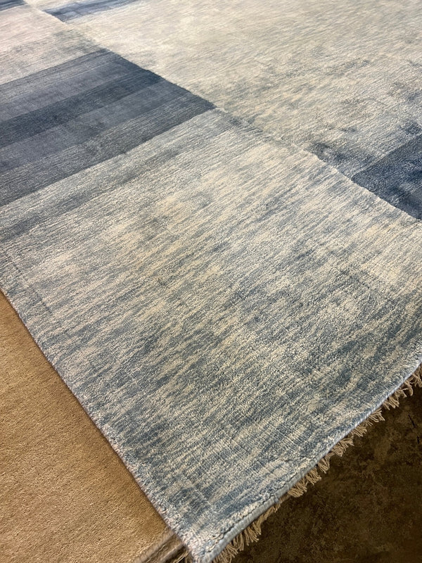 Teetee Stroganoff 6.6x9.6 Blue Handwoven Modern Rug | Banana Manor Rug Company