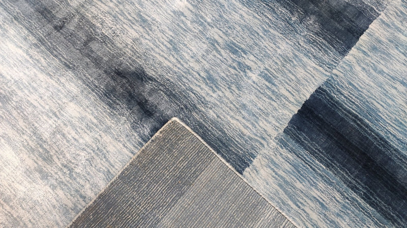 Teetee Stroganoff 6.6x9.6 Blue Handwoven Modern Rug | Banana Manor Rug Company