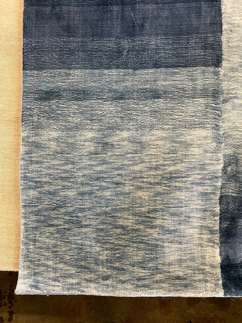 Teetee Stroganoff 6.6x9.6 Blue Handwoven Modern Rug | Banana Manor Rug Company