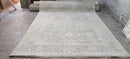 Teresa Palmer Hand-Knotted Oushak Rug Light Grey and Ivory 8x10 | Banana Manor Rug Company