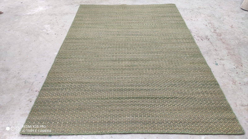 The "Bronx Beat" Ladies Handwoven 5.3x8 Durrie Rug | Banana Manor Rug Company