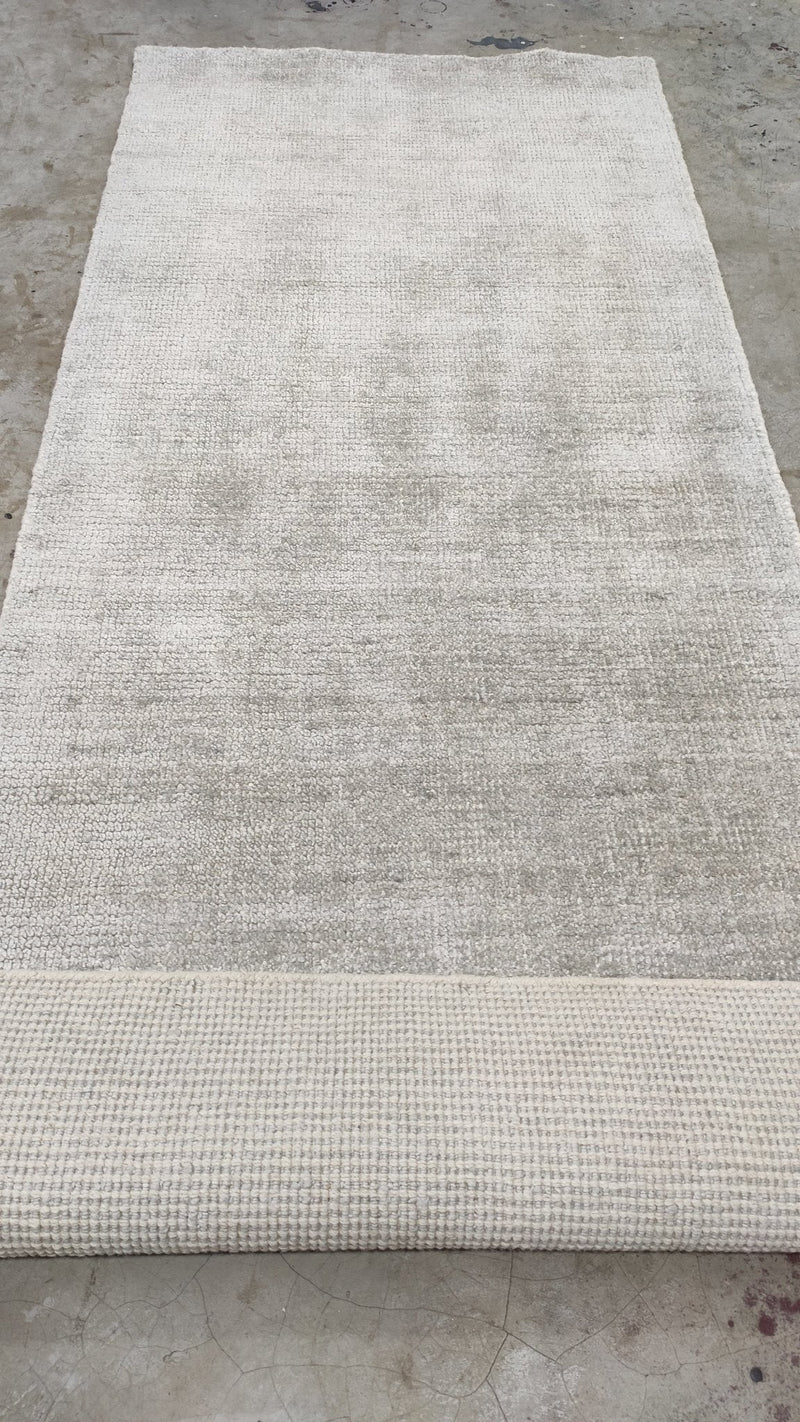 The Candyman 2.9x6.6 Silver Handwoven Runner | Banana Manor Rug Company